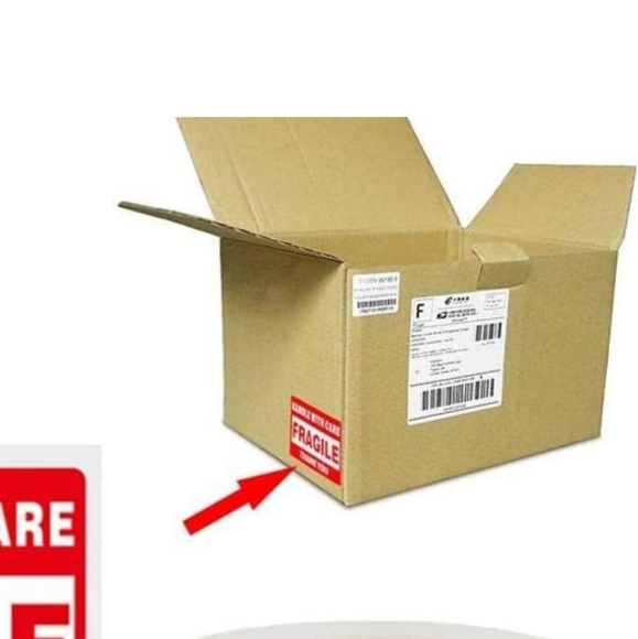 2" x 3" - Handle with Care Stickers - Fragile  - Thank You - 120 - Picture 3 of 3